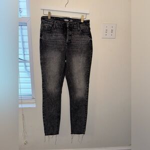 Gray Acid Wash Highwaisted Jeans